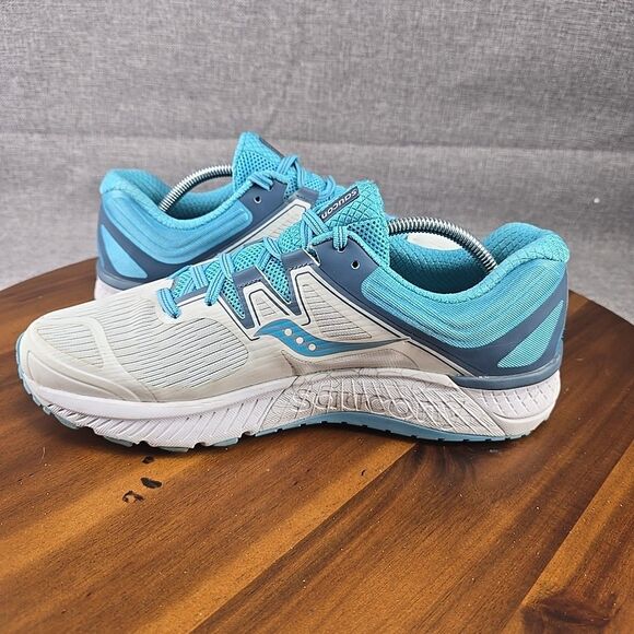 Saucony Guide Iso Athletic Running Sneakders S10415-4 White Blue Womens Size 12 - Picture 11 of 14